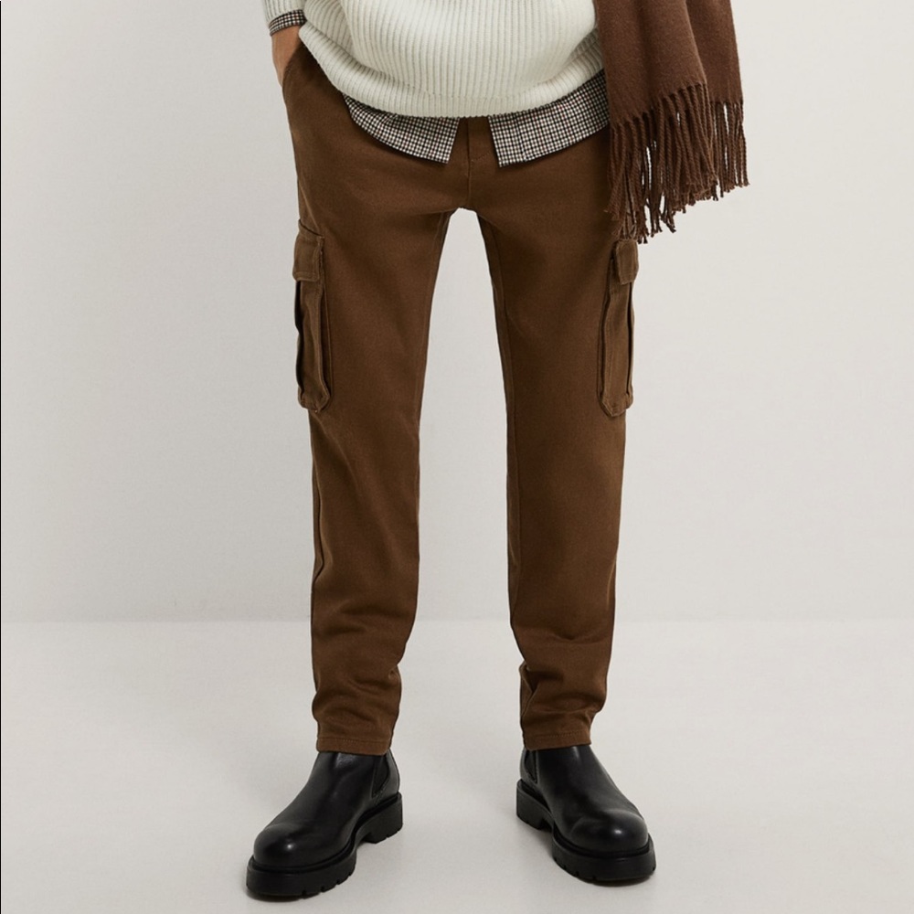 Zara Slim Cargo Pants Brown size 31
